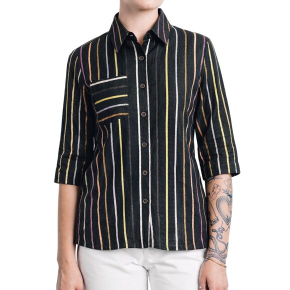 Ace & Jig Tops - Ace & Jig Wheeler Shirt in Scorpio
